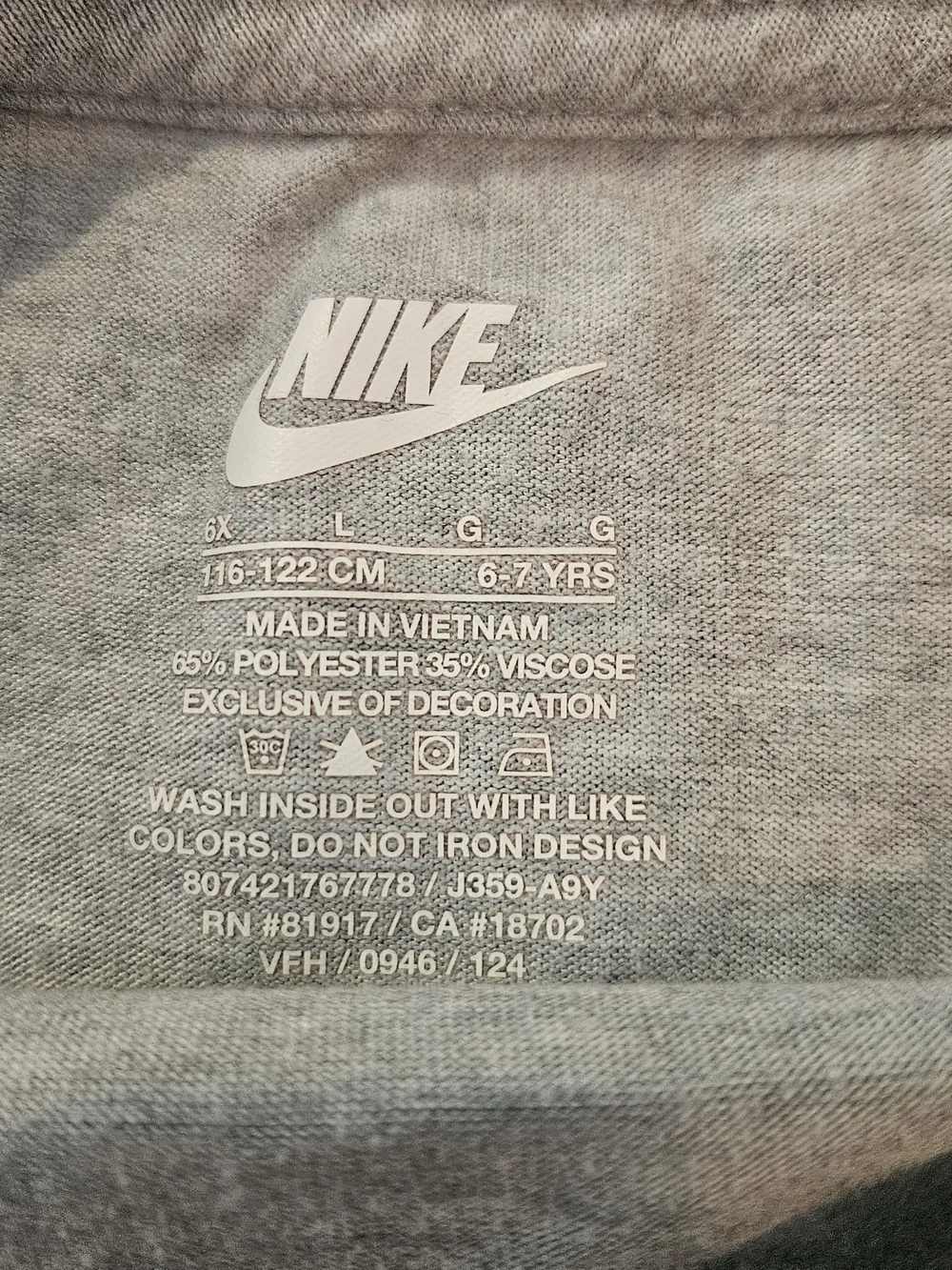 Nike Gray Tee with Pink Leopard Leggings - Picture 2 of 2